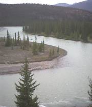 Further downstream, the Athabasca picks up some more glacier water... 