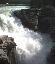 Further south, this is Athabasca Falls... 