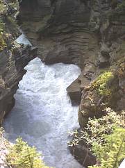 Leading to the Athabasca river, below... 