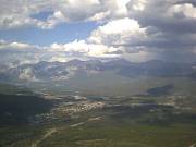 Jasper, Alberta, as seen from the Tramway to the top of a nearby mountain... 